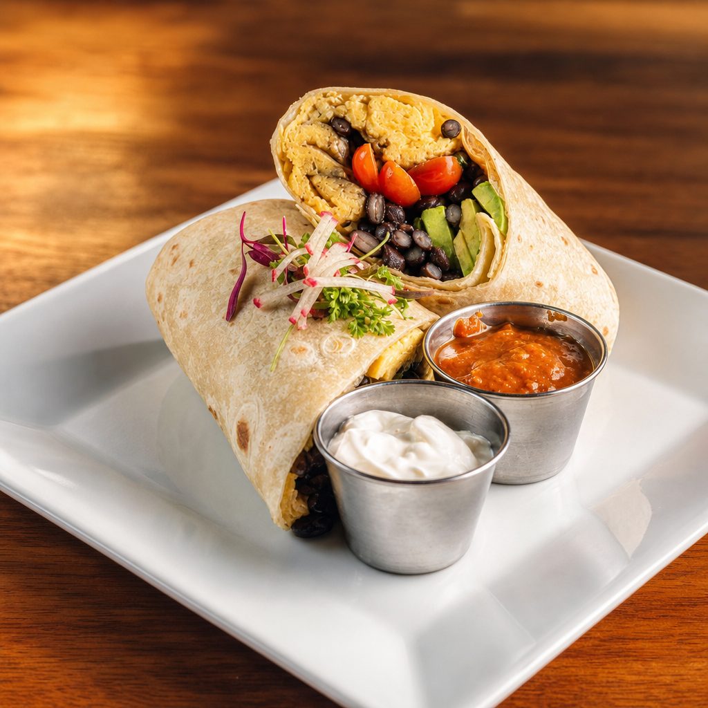 Chicken Sausage Breakfast Burrito.