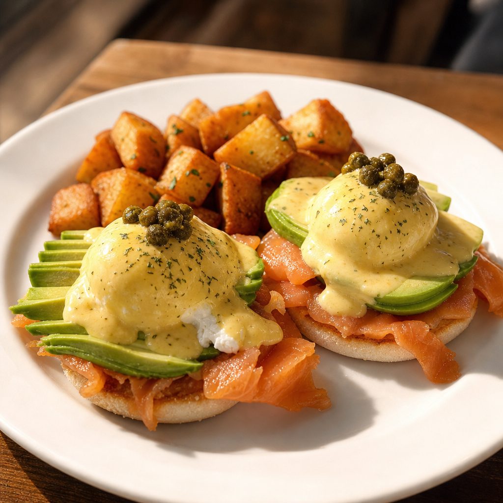 Smoked Salmon Benedict.