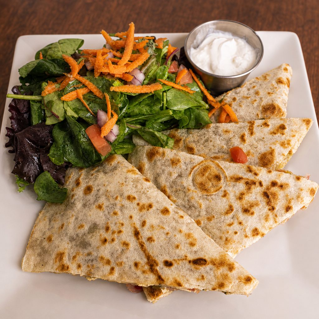 Veggie Quesadilla.